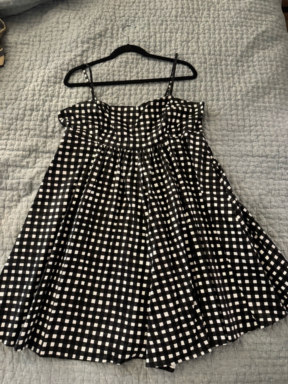 Black & White Gingham Romper